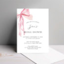 Search for girly bridal shower invitations Pink bow