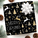 Search for gold and black christmas wrapping paper Elegant