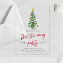 Search for tree trimming party invitations Festive
