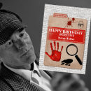 Search for detective birthday cards Crime scene