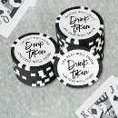 Search for wedding poker chips Black and white