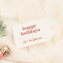 Search for happy holidays gift tags Retro