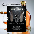 Search for funny bachelor party invitations Black and white