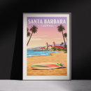 Search for retro california posters Santa barbara