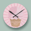 Search for ice cream cones clocks Pink