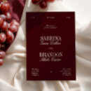 Search for maroon wedding invitations Winter
