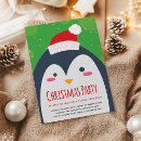 Search for penguin christmas invitations Winter
