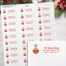 Search for red ornament return address labels Simple