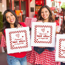 Search for pizza box stickers Red and white
