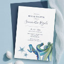 Search for sea bridal shower invitations Navy blue