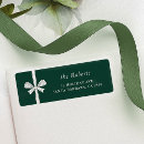 Search for green ribbon return address labels Hand drawn