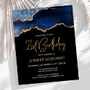 Search for blue 21st birthday invitations Geode