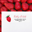 Search for strawberry return address labels Pink