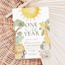 Search for one wild year invitations Zoo animals