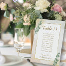 Search for guest names and table cards Greenery