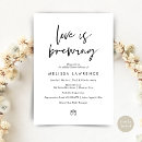 Search for love is brewing bridal shower invitations Bride to be