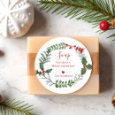Search for merry christmas wreath stickers Red berries