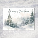Search for mountain scene christmas cards Watercolor