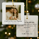 Search for sentimental christmas tree decorations First christmas together