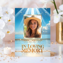Search for beach funeral thank you cards In loving memory