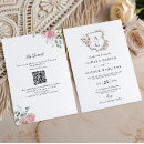 Search for blush pink roses wedding invitations Qr code