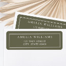 Search for olive green return address labels Minimalist