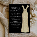 Search for black and gold 60th birthday invitations Dress