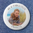 Search for happy 40th birthday badges Elegant