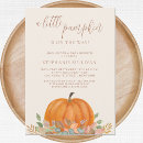 Search for little pumpkin on the way invitations Fall