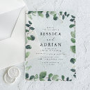 Search for green leaves border wedding invitations Modern