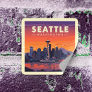 Search for vintage washington stickers Seattle