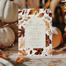 Search for fall in love shower invitations Leaves
