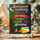 Search for backyard sleepover invitations Slumber party