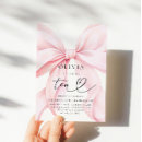 Search for pink bow invitations Coquette