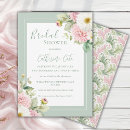 Search for pink and green bridal shower invitations Floral