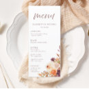 Search for fall wedding menus Watercolor flowers