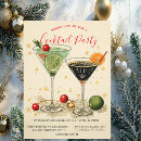 Search for retro cocktail christmas invitations Green