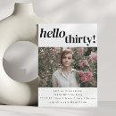 Search for milestone 30th birthday invitations Black and white