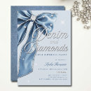 Search for blue denim and diamond invitations Rustic