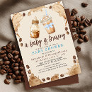 Search for baby is brewing coffee Boy baby shower