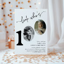 Search for look whos one invitations Modern