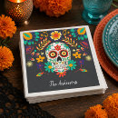 Search for sugar skull napkins Dia de los muertos