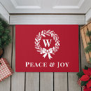 Search for peace sign doormats Red