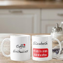 Search for love caffeine mugs White