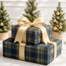 Search for navy christmas wrapping paper Holiday plaid