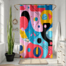 Search for geometric shower curtains Bright colours