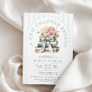 Search for a new chapter baby shower invitations Watercolor
