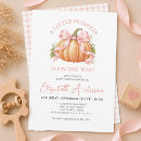 Search for little pumpkin shower invitations Coquette