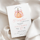 Search for pink pumpkin baby shower invitations Orange