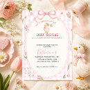 Search for pink gingham baby shower invitations Goose on the loose
